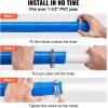 VEVOR Discharge Hose, 1-1/2″ x 100′, PVC Fabric Lay Flat Hose, Heavy Duty Backwash Drain Hose with Clamps, Weather-proof & Burst-proof, Ideal for Swimming Pool & Water Transfer, Blue(02 2″ x 50′)