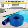 VEVOR Discharge Hose, 1-1/2″ x 100′, PVC Fabric Lay Flat Hose, Heavy Duty Backwash Drain Hose with Clamps, Weather-proof & Burst-proof, Ideal for Swimming Pool & Water Transfer, Blue(3″ x 100′)