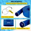 VEVOR Discharge Hose, 1-1/2″ x 100′, PVC Fabric Lay Flat Hose, Heavy Duty Backwash Drain Hose with Clamps, Weather-proof & Burst-proof, Ideal for Swimming Pool & Water Transfer, Blue(2″ x 100′)