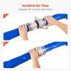 VEVOR Discharge Hose, 1-1/2″ x 100′, PVC Fabric Lay Flat Hose, Heavy Duty Backwash Drain Hose with Clamps, Weather-proof & Burst-proof, Ideal for Swimming Pool & Water Transfer, Blue(3″ x 50′ with connector)