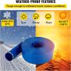VEVOR Discharge Hose, 1-1/2″ x 100′, PVC Fabric Lay Flat Hose, Heavy Duty Backwash Drain Hose with Clamps, Weather-proof & Burst-proof, Ideal for Swimming Pool & Water Transfer, Blue(3″ x 100′)