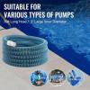 VEVOR Discharge Hose, 1-1/2″ x 100′, PVC Fabric Lay Flat Hose, Heavy Duty Backwash Drain Hose with Clamps, Weather-proof & Burst-proof, Ideal for Swimming Pool & Water Transfer, Blue(01 1.5″ x30′)