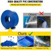 VEVOR Discharge Hose, 1-1/2″ x 100′, PVC Fabric Lay Flat Hose, Heavy Duty Backwash Drain Hose with Clamps, Weather-proof & Burst-proof, Ideal for Swimming Pool & Water Transfer, Blue(4″ x 100′)