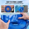 VEVOR Discharge Hose, 1-1/2″ x 100′, PVC Fabric Lay Flat Hose, Heavy Duty Backwash Drain Hose with Clamps, Weather-proof & Burst-proof, Ideal for Swimming Pool & Water Transfer, Blue(02 2″ x 50′)
