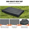 VEVOR Dump Truck Mesh Tarp, 7 x 14 ft, PVC Coated Black Heavy Duty Cover with 5.5″ 18oz Double Pocket, Brass Grommets, Reinforced Double Needle Stitch Webbing Fits Manual or Electric Dump Truck System(7.5′ x 18′)