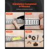 VEVOR E Track Tie-Down Rail Kit, 32PCS 5FT E-Tracks Set Includes 8 Steel Rails & 8 O Rings & 8 Tie-Offs with D-Ring & 8 End Caps, Securing Accessories for Cargo, Motorcycles, and Bikes(5FT-32Pcs)