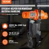 VEVOR Electric Chain Hoist, 2200 lbs Load Capacity, 10 ft Lifting Height, 120V Single Phase Overhead Crane with Chain, 10 ft Wired Remote Control for Garage, Shop, Hotel, and Home(Orange + Black)
