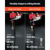 VEVOR Electric Hoist with Remote Control, 440 lbs Material Handling Tool, 110V Electric Hoist with 14ft Remote Control for Factories, Warehouses, Construction Site, Attic(1320LBS Wireless)