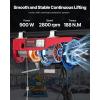 VEVOR Electric Hoist with Remote Control, 440 lbs Material Handling Tool, 110V Electric Hoist with 14ft Remote Control for Factories, Warehouses, Construction Site, Attic(1320LBS Wireless/Wired)