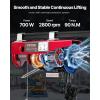 VEVOR Electric Hoist with Remote Control, 440 lbs Material Handling Tool, 110V Electric Hoist with 14ft Remote Control for Factories, Warehouses, Construction Site, Attic(440LBS Wireless/Wired)