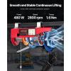 VEVOR Electric Hoist with Remote Control, 440 lbs Material Handling Tool, 110V Electric Hoist with 14ft Remote Control for Factories, Warehouses, Construction Site, Attic(440lbs Wired)