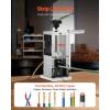 VEVOR Electric Wire Stripping Machine, 0.06”-1.42” Automatic Wire Stripper Machine, 370 W, 88 ft/min Wire Stripper with An Extra Manual Crank, 11 Channels Electric Wire Stripper, Copper Stripper(Hand Crank or Drill Powered)