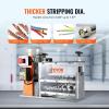 VEVOR Electric Wire Stripping Machine, 0.06”-1.57” Automatic Wire Stripper Machine, 750 W, 98 ft/min Wire Stripper with Visible Stripping Depth Reference, 10 Channels Electric Wire Strip Machine(Electric 750W)