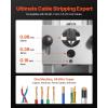 VEVOR Electric Wire Stripping Machine, 0.06”-1.57” Automatic Wire Stripper Machine, 750 W, 98 ft/min Wire Stripper with Visible Stripping Depth Reference, 10 Channels Electric Wire Strip Machine(Hand Crank or Drill Powered)
