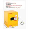 VEVOR Flammable Cabinet 18″ x 43″ x 50″, Cold-Rolled Steel Flammable Liquid Storage Cabinet 34 Gal with 2 Adjustable Shelves/2 Manual Closing Doors for Industrial Use, Yellow(17″ x 17″ x 22″)