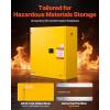 VEVOR Flammable Cabinet 18″ x 43″ x 50″, Cold-Rolled Steel Flammable Liquid Storage Cabinet 34 Gal with 2 Adjustable Shelves/2 Manual Closing Doors for Industrial Use, Yellow(18″ x 43″ x 46″)