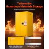 VEVOR Flammable Cabinet 18″ x 43″ x 50″, Cold-Rolled Steel Flammable Liquid Storage Cabinet 34 Gal with 2 Adjustable Shelves/2 Manual Closing Doors for Industrial Use, Yellow(34″ x 38″ x 65″)