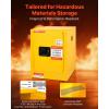 VEVOR Flammable Cabinet 18″ x 43″ x 50″, Cold-Rolled Steel Flammable Liquid Storage Cabinet 34 Gal with 2 Adjustable Shelves/2 Manual Closing Doors for Industrial Use, Yellow(17″ x 17″ x 22″)