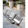 VEVOR Folding Chair Rack, 300 LBS Capacity, L-Shape Horizontal Placement Chair Cart for 25 Chairs, Heavy-Duty Metal Chair Storage Dolly with Rubber Wheels and Holders, Large Chair Holder, Matte Black(Hanging type)