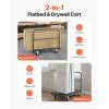 VEVOR Folding Table Cart, Heavy Duty Table Trolley with 5″ Swivel Wheels, 1800 LBS Drywall Dolly Cart for Garage, Home, Warehouse, Party Event Hotel Furniture 10 Table Capacity(Multi-function – Double Bar)