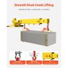 VEVOR Forklift Jib Boom Crane, 6000lbs Capacity, Manual Telescoping Boom Extends Up to 56.1 inches, Forklift Mobile Crane with 2 Hooks, Adjustable Forklift Crane Attachment for Warehouse, Factories