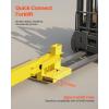 VEVOR Forklift Jib Boom Crane, 6000lbs Capacity, Manual Telescoping Boom Extends Up to 56.1 inches, Forklift Mobile Crane with 2 Hooks, Adjustable Forklift Crane Attachment for Warehouse, Factories