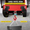 VEVOR Forklift Lifting Hook, 6600lbs Capacity Forklift Lifting Hoist, Red Forklift Mobile Crane with Swivel Hook and Two Large T-Screws, Hook Forklift Lifting Hoist, Fork Lifting Attachment(4400 LBS)
