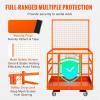VEVOR Forklift Man Basket, 36 x 36 Inches Forklift Safety Cage Work Platform 1200 lbs Load Capacity, Collapsible Lift Basket with 4 Wheels Device Chain for Aerial Work Lifting Loader(43″x45″ with Wheels)