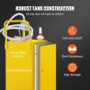 VEVOR Fuel Caddy, 35 Gallon, Gas Storage Tank on 4 Wheels, with Manual Transfer Pump, Gasoline Diesel Fuel Container for Cars, Lawn Mowers, ATVs, Boats, More, Yellow(Yellow)