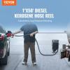 VEVOR Fuel Hose Reel, 1″ x 50′, Extra Long Retractable Diesel Hose Reel, Heavy-Duty Carbon Steel Construction with Automatic Fuel Nozzle, NBR Rubber Hose for Aircraft Ship Vehicle Tank Truck, 300 PSI(1″ 50 Ft)