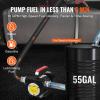 VEVOR Fuel Transfer Pump, 12V DC 10 GPM 1/4 HP, Portable Electric Diesel Transfer Pump with Automatic Shut-Off Fuel Nozzle, High Flow, Long Inlet & Outlet Hose for Diesel, Kerosene, Transformer Fuel(12V 10GPM with Carry Case)