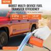 VEVOR Fuel Transfer Pump, 12V DC 8 GPM 1/6 HP, Portable Electric Diesel Transfer Pump with Auto Shut-Off Fuel Nozzle, Long Inlet & Outlet Hose for Gasoline, Diesel, Kerosene, Methanol Blends