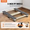 VEVOR Furniture Dolly, 4 Pack 6-Inch Steel Tri-Dolly with 360° PP Swivel Wheels and Non-Slip Cap, 3 Wheels Furniture Lift Mover Tool Set for Moving Heavy Furniture Refrigerator Sofa(30in x 18in -2 Pack)