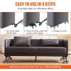 VEVOR Furniture Dolly, Heavy Duty Furniture Movers with 5 x 360° Rotation Wheels, Carbon Steel Panel, Furniture Lift Slider Tool Set for Appliances, Sofa, Fridge, Washing Machine(4 Pack- 6.4”x6.9”)