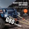 VEVOR G80 V Bridle Chain, 5/16″ x 3′ Towing Chain Bridle with R Hooks, T Hooks, J Hooks and Grab Hooks, Transport Tow Chain Bridle with 10800 lbs Safe Working Load for Flatbed Truck Wrecker Recovery(3/8Inch x 2FT)