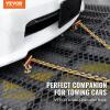 VEVOR G80 V Bridle Chain, 5/16″ x 3′ Towing Chain Bridle with R Hooks, T Hooks, J Hooks and Grab Hooks, Transport Tow Chain Bridle with 10800 lbs Safe Working Load for Flatbed Truck Wrecker Recovery(5/16Inch x 3FT)
