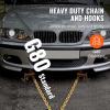 VEVOR G80 V Bridle Chain, 5/16″ x 3′ Towing Chain Bridle with R Hooks, T Hooks, J Hooks and Grab Hooks, Transport Tow Chain Bridle with 10800 lbs Safe Working Load for Flatbed Truck Wrecker Recovery(5/16Inch x 3FT)