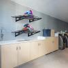 VEVOR Garage Shelving Wall Mounted, 1 x 4 ft Heavy Duty Shelves, 400 lbs Load Capacity Storage Rack Floating 2 Pack, Suitable for Shop, Shed, Storage, Black (LL1248)(2 x 4 ft)
