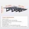 VEVOR Garage Shelving Wall Mounted, 1 x 4 ft Heavy Duty Shelves, 400 lbs Load Capacity Storage Rack Floating 2 Pack, Suitable for Shop, Shed, Storage, Black (LL1248)(2 x 6 ft)