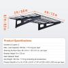 VEVOR Garage Shelving Wall Mounted, 1 x 4 ft Heavy Duty Shelves, 400 lbs Load Capacity Storage Rack Floating 2 Pack, Suitable for Shop, Shed, Storage, Black (LL1248)(2 x 4 ft)