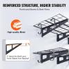VEVOR Garage Shelving Wall Mounted, 1 x 4 ft Heavy Duty Shelves, 400 lbs Load Capacity Storage Rack Floating 2 Pack, Suitable for Shop, Shed, Storage, Black (LL1248)(2 x 6 ft)