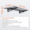 VEVOR Garage Shelving Wall Mounted, 1 x 4 ft Heavy Duty Shelves, 400 lbs Load Capacity Storage Rack Floating 2 Pack, Suitable for Shop, Shed, Storage, Black (LL1248)(1 x 4 ft)