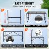 VEVOR Goat & Sheep Stand, 51×23 inch Livestock Stand, Metal Livestock Milking and Shearing Stand 21″ to 33″ Adjustable Height, with Headpiece and Nose Loop, 500lbs Loading Weight, Black(Black 47x23inch Goat Stand)