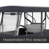 VEVOR Golf Cart Enclosure, Polyester Driving Enclosure, Club Car Covers Universal Fits for Most Brand Carts, Sunproof and Dustproof Outdoor Cart Cover(300D 78.7×43.3×62.2″)