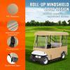 VEVOR Golf Cart Enclosure, Polyester Driving Enclosure, Club Car Covers Universal Fits for Most Brand Carts, Sunproof and Dustproof Outdoor Cart Cover(300DBeige 78.7×43.3×62.2″)
