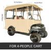 VEVOR Golf Cart Enclosure, Polyester Driving Enclosure, Club Car Covers Universal Fits for Most Brand Carts, Sunproof and Dustproof Outdoor Cart Cover(300DBeige 78.7×43.3×62.2″)