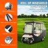 VEVOR Golf Cart Enclosure, Polyester Driving Enclosure, Club Car Covers Universal Fits for Most Brand Carts, Sunproof and Dustproof Outdoor Cart Cover(420D 97x43x55″)