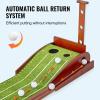 VEVOR Golf Putting Mat, Putting Green Indoor, Putting Matt for Indoors, Sports Spin n Putt Golf Game, Perfect Practice Putting Mat, Golf Putting Mats Practice Auto-Ball Return(2 Holes)