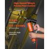 VEVOR Grease Gun, 6000PSI Air Operated Grease Gun, Heavy Duty Pneumatic Grease Gun with 14 oz Load, 18.5 Inch Flexible Hose, 1 Flat Coupler, 1 Pointed and Locking Clamp Coupler, 1 Bent Metal Pipe(Continuous Cycle Air Operated Grease Gun)