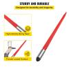 VEVOR Hay Spear 32″ Bale Spear 1350 lbs Capacity, Bale Spike Quick Attach Square Hay Bale Spears 1 3/8″ Wide, Red Coated Bale Forks, Bale Hay Spike with Hex Nut & Sleeve for Buckets Tractors Loaders(32″)